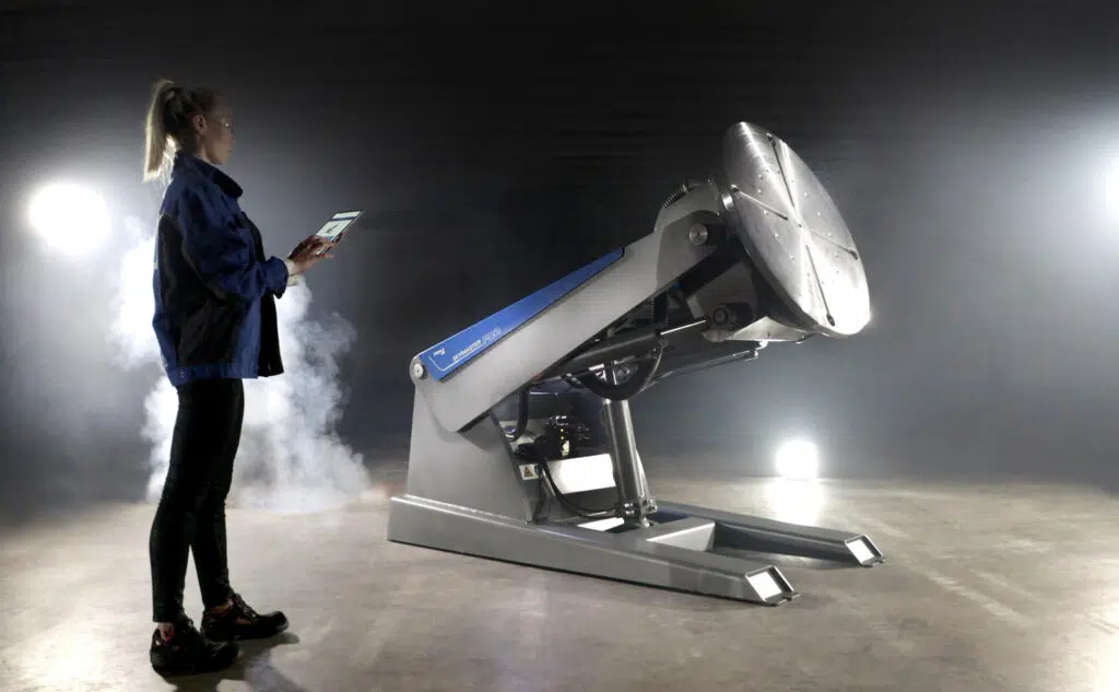 PEMA Skymaster APSi series, which includes positioners suitable for turntable and rotary applications. The PEMA Skymaster series is well-known for providing versatile and robust positioning solutions, including models that offer continuous 360-degree rotation and are ideal for rotary welding needs.